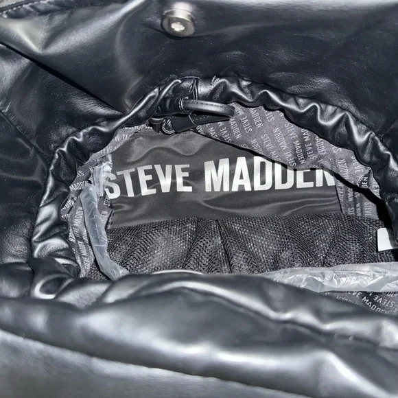 Steve Madden Black Embossed Backpack/Diaper Bag - Picture 6 of 13
